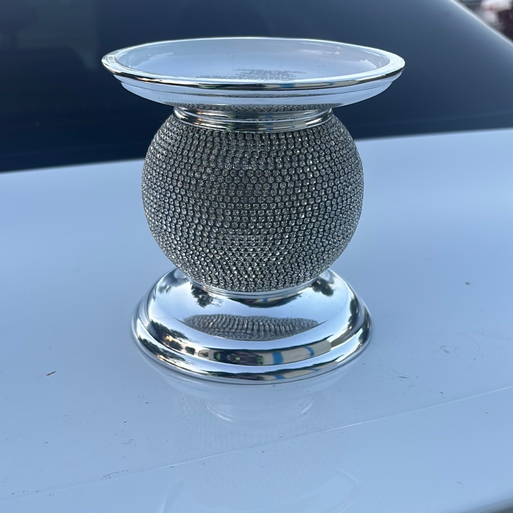 Bath & Body Works Silver Candle Holder Accent